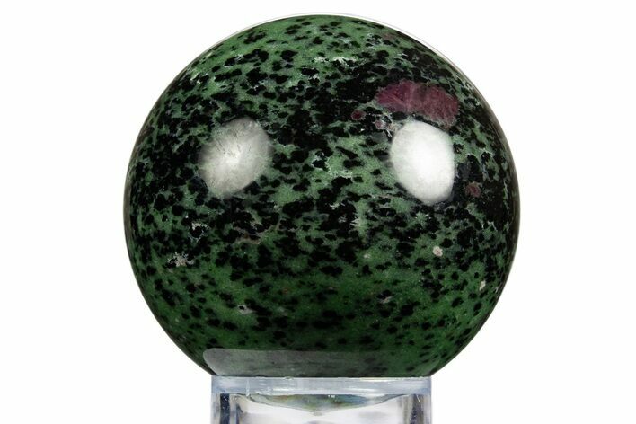Polished Ruby Zoisite Sphere - Tanzania #315066